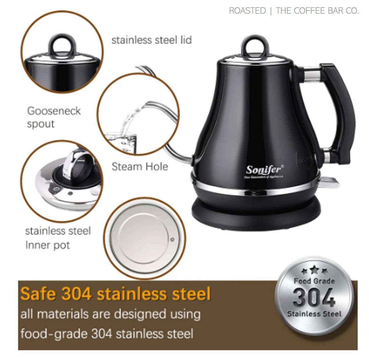 SONIFER® GOOSENECK ELECTRIC KETTLE