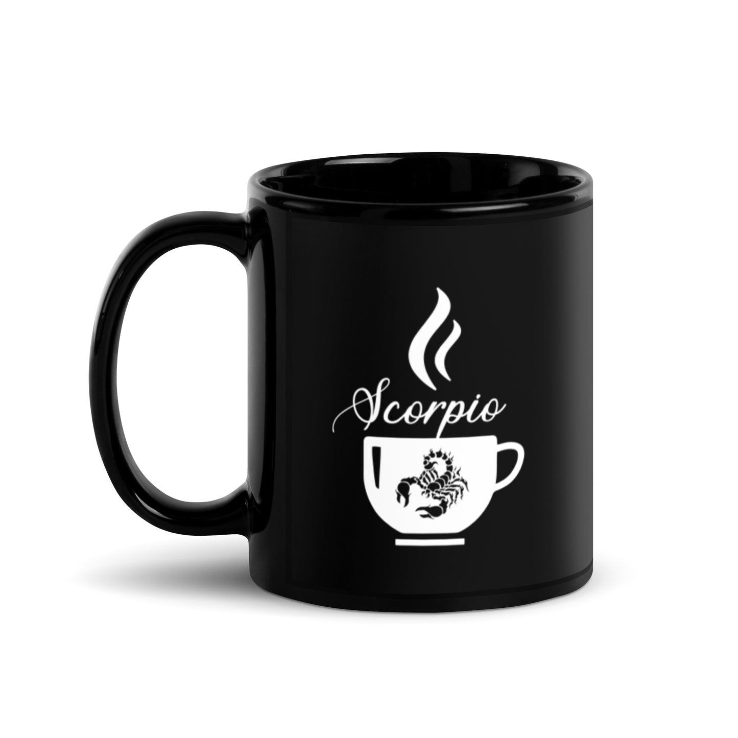 BLACK SCORPIO ZODIAC COFFEE MUG