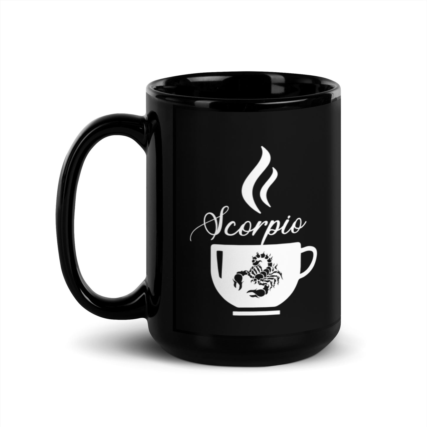 BLACK SCORPIO ZODIAC COFFEE MUG