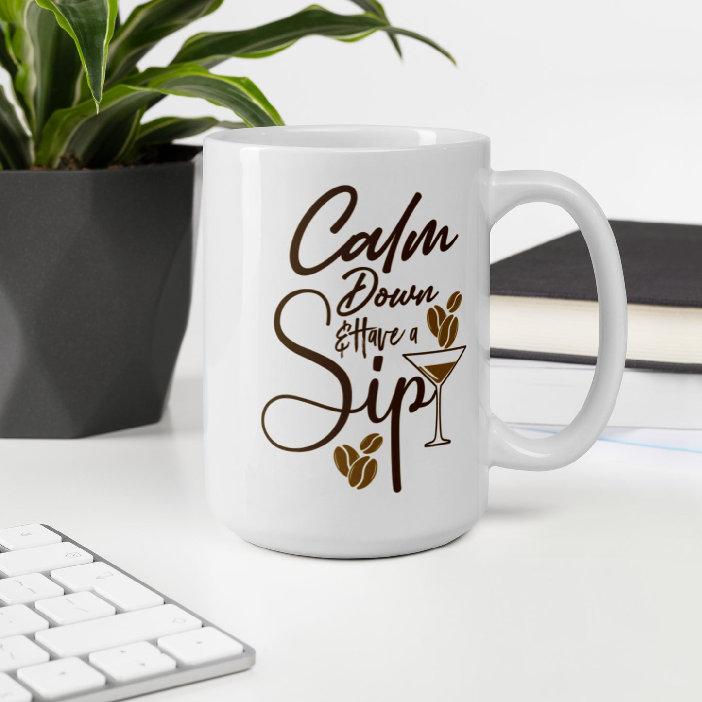 CALM DOWN & SIP COFFEE MUG